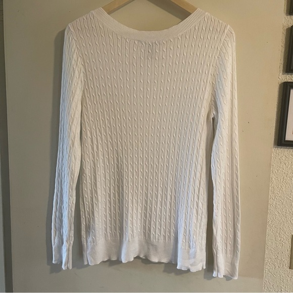 Lauren Ralph Lauren Crew Neck Cable Knit  Sweater Preppy Light Academia - Picture 8 of 8